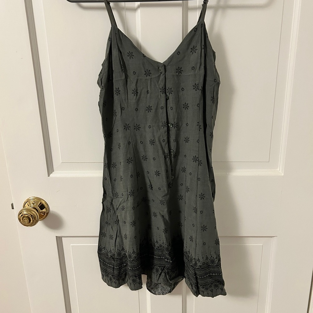 Green Spaghetti Strap Dress